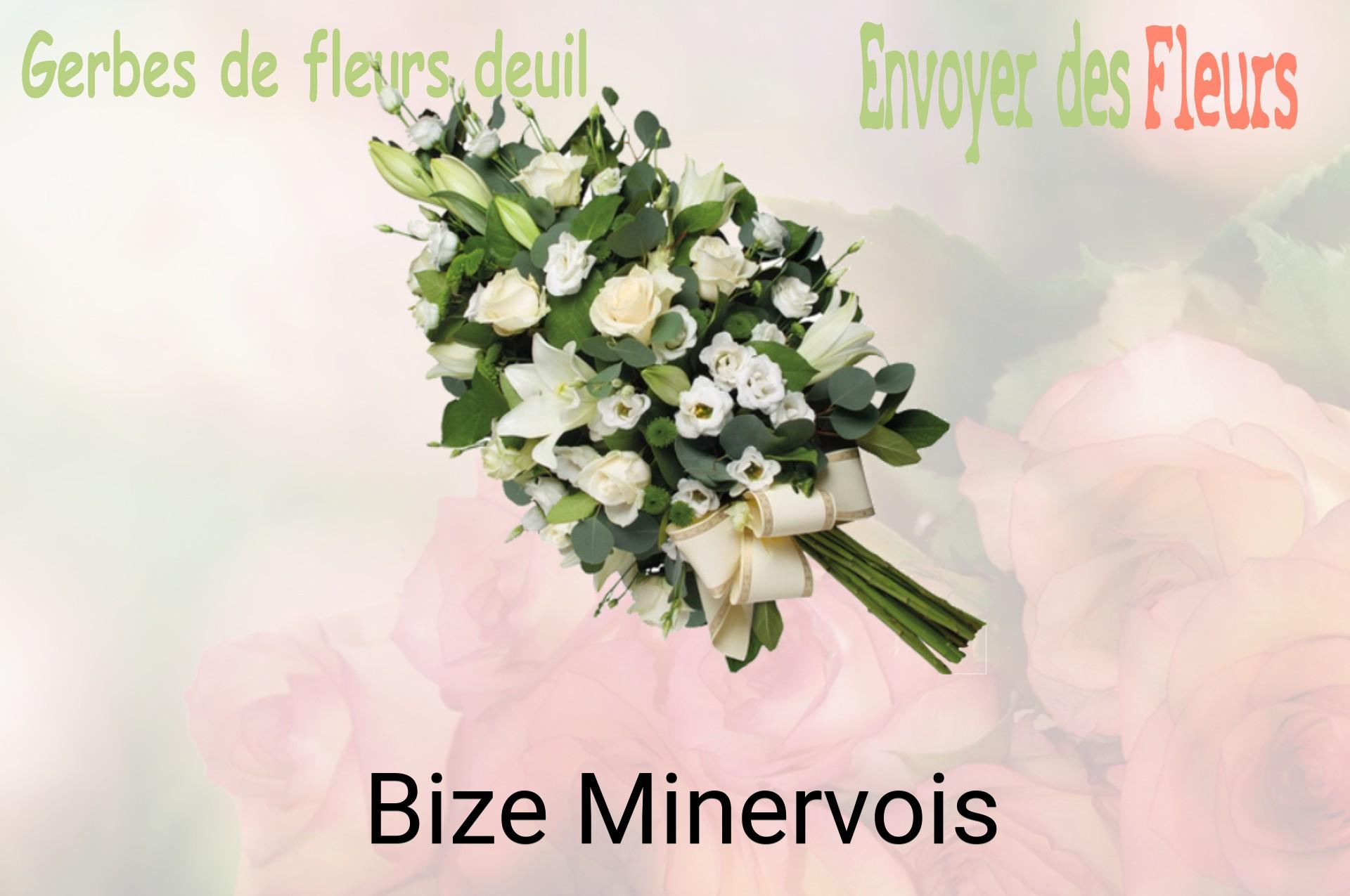 Gerbe de fleurs de deuil livrée à Bize-Minervois